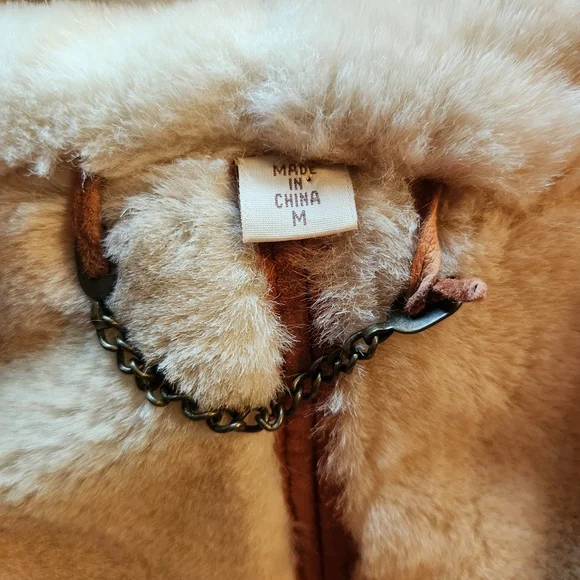 Vintage Synergy Suede Genuine Leather Womens Coat - Picture 16 of 16